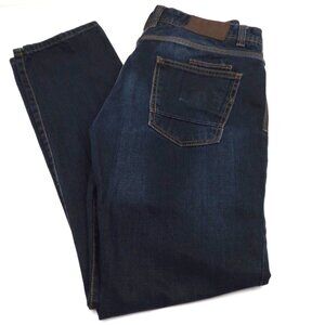 Zara Man Jeans Size 34x34 Dark Wash Relaxed Straight Leg Denim
